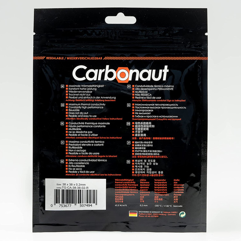 پد سیلیکونی ترمال گریزلی مدل carbonaut