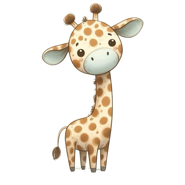 استیکر پارچه و لباس پاد آفرین طرح زرافه کارتونی کد 692