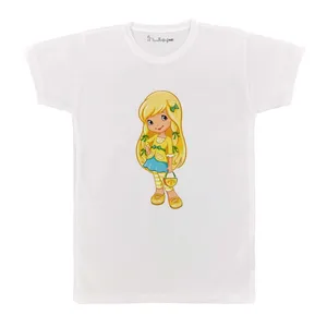 تی شرت بچگانه پرمانه طرح دختر توت فرنگی کد pmt.5150