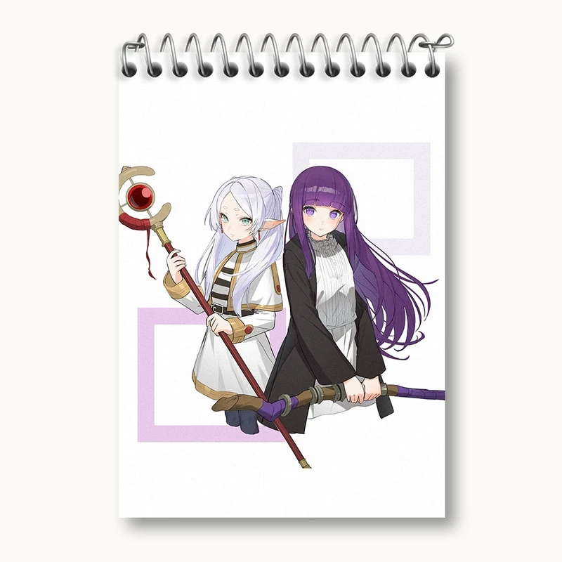 دفتر یادداشت 50 برگ خندالو مدل فریرن و فرن انیمه فریرن کد 33909