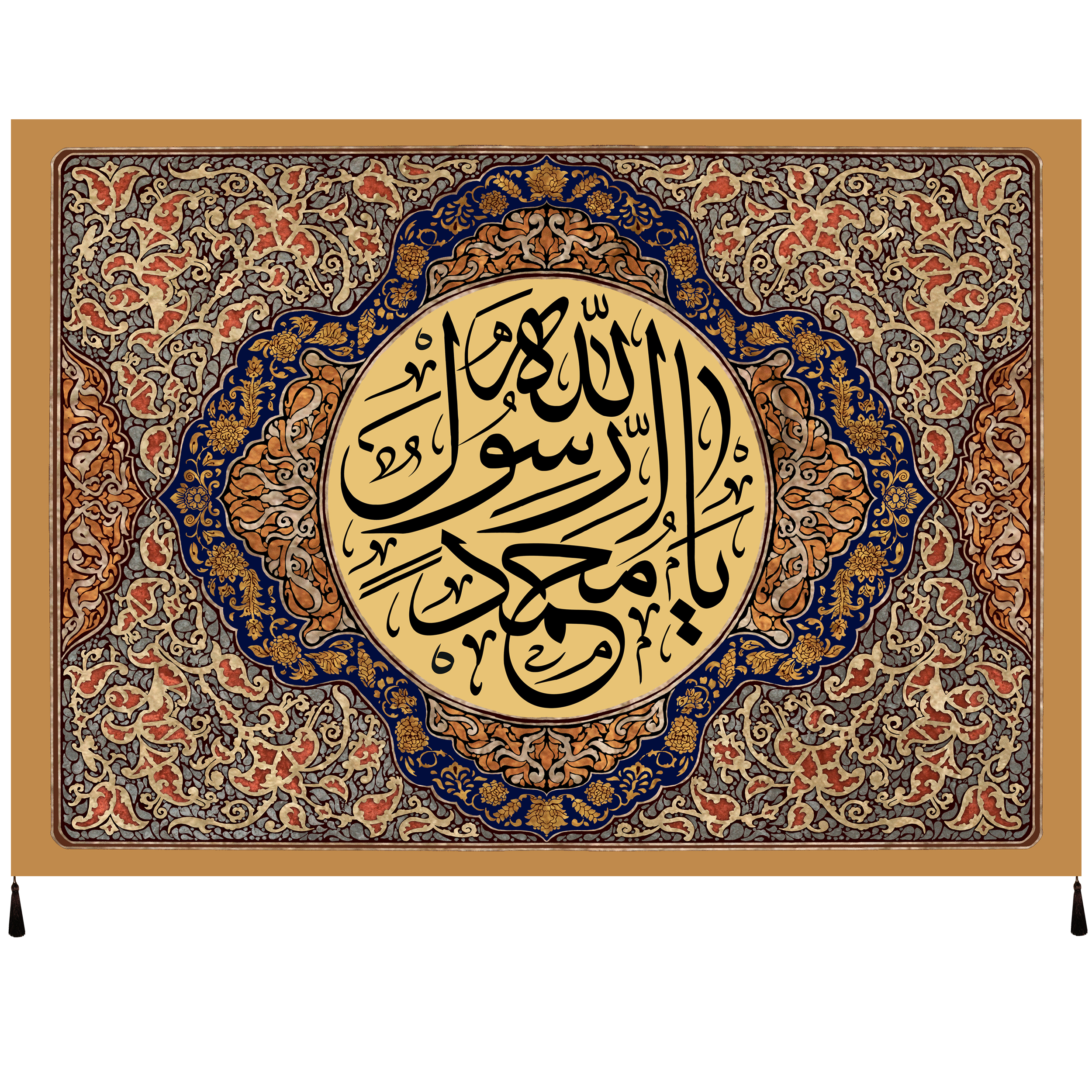 پرچم طرح یا محمد رسول الله صلی الله علیه و آله کد 1052