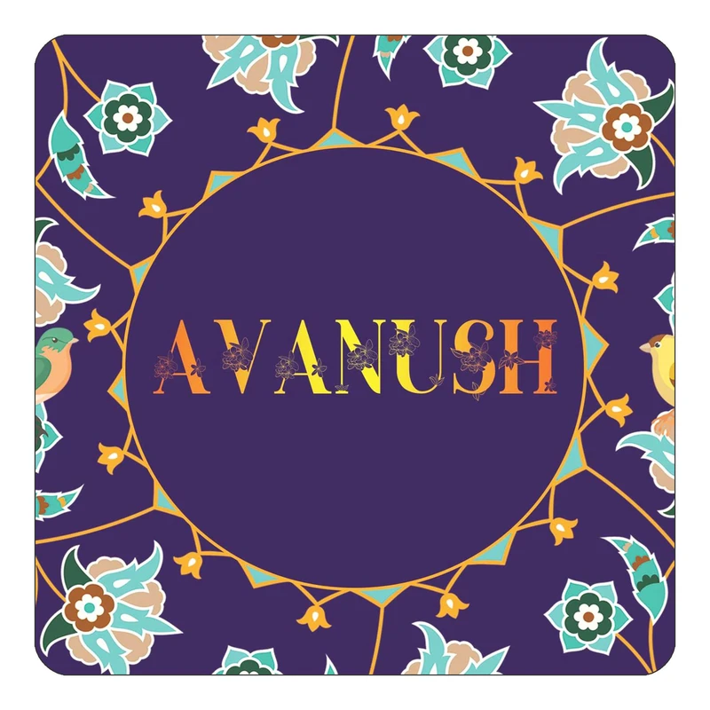 مگنت کاکتی طرح اسم آوانوش avanush مدل گل و بلبل کد mg11918