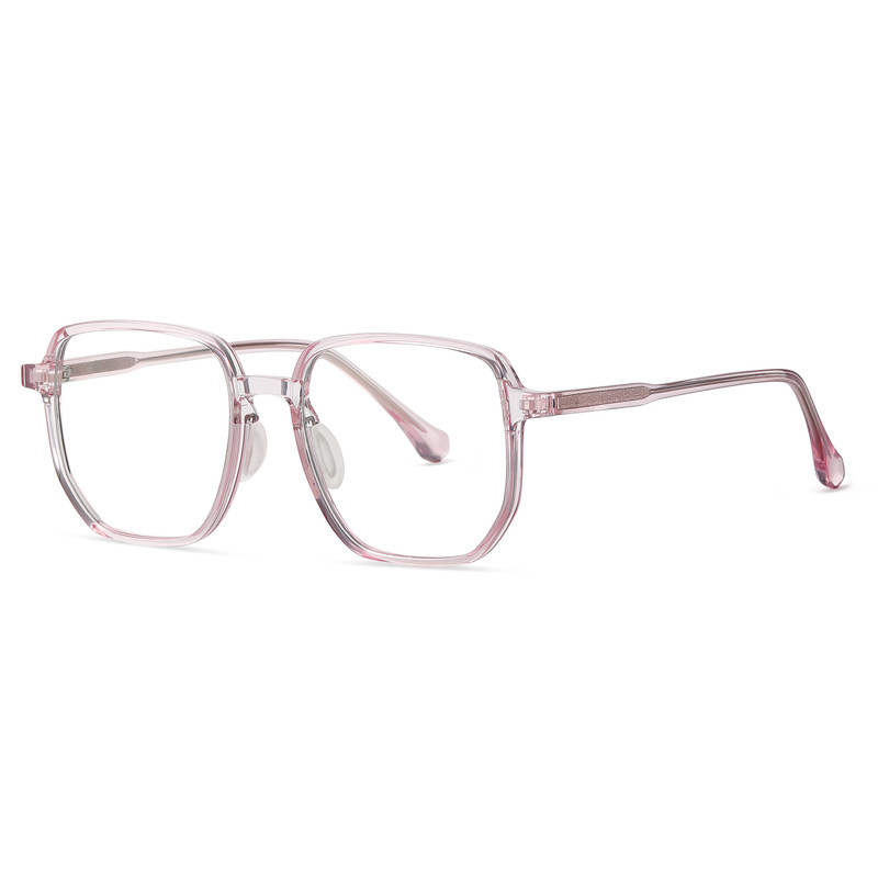 فریم عینک طبی چندضلعی مدل TR-LD215C309-P81 مناسب برای صورت گرد و بیضی