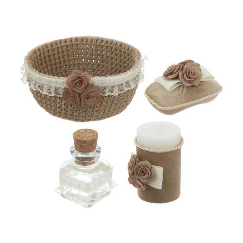 ست هدیه عروس و داماد طرح گل کد 013 