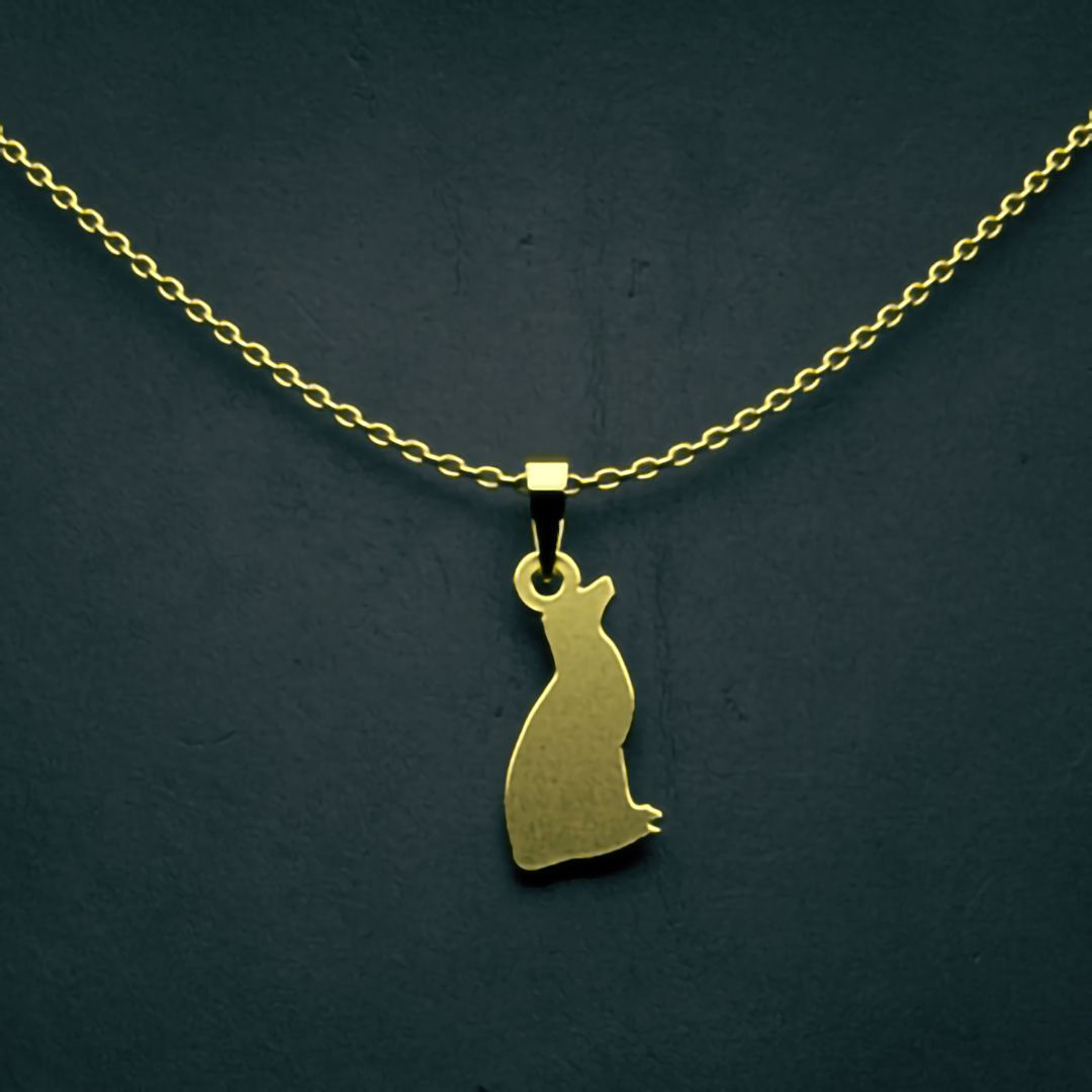 گردنبند طلا 18 عیار زنانه مدوپد مدل سگ کد J3-1-1100 -  - 2