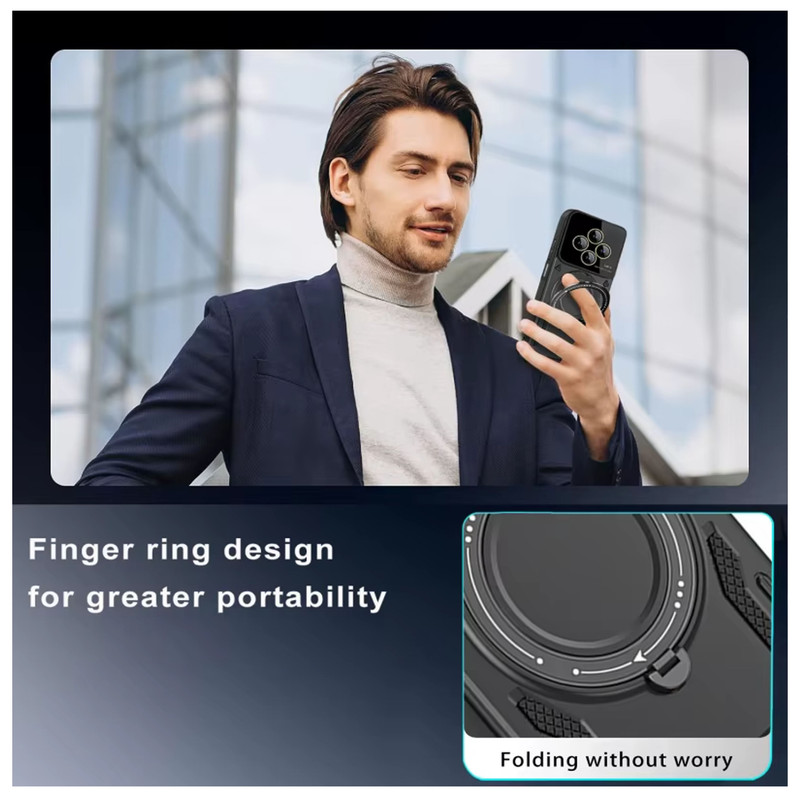 کاور اسپارتان مدل Hybrid Strap مناسب برای گوشی موبایل شیائومی Redmi 14C / Redmi 14R /Poco C75  به همراه بند