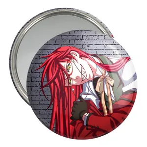 آینه جیبی خندالو مدل گریل انیمه خادم سیاه Black Butler  کد 16328