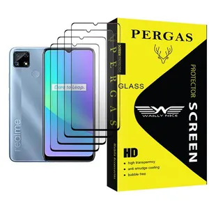 Waily Nice Pergas Glass MIX004 Screen Protector For Realme C25 Pack Of 4
