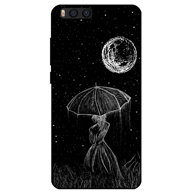 کاور مگافون طرح دختر و ماه مدل 1369 مناسب برای گوشی موبایل شیائومی Mi Note 3  