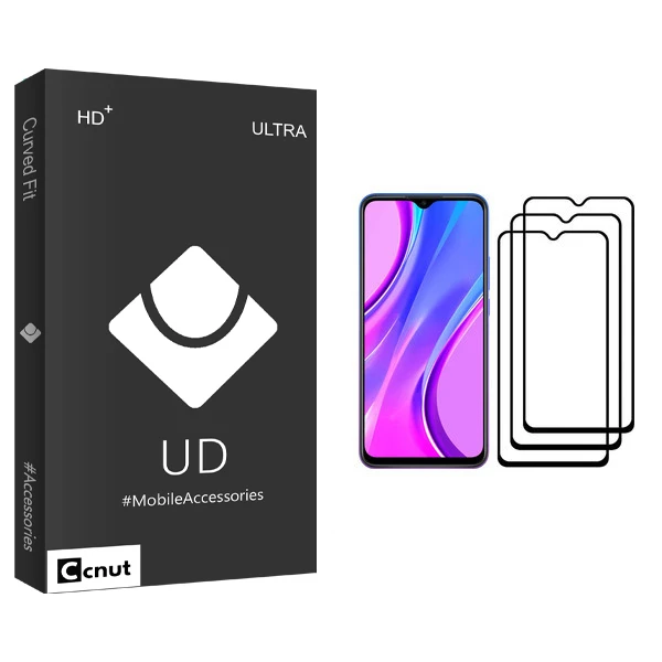 محافظ صفحه نمایش کوکونات مدل UD Black مناسب برای گوشی موبایل شیائومی Redmi 9 بسته سه عددی