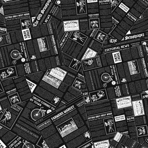 کاغذ کادو طرح روزنامه ای کد 233 بسته 25 عددی