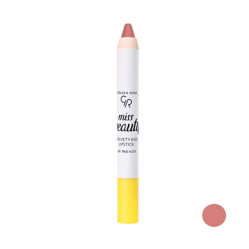 رژلب مدادی گلدن رز مدل میس بیوتی شماره 01