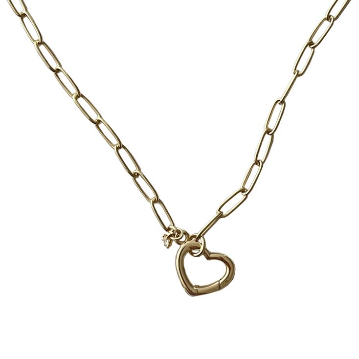 گردنبند زنانه آی ام مدل قلب و نگین کد 5903 -  - 1