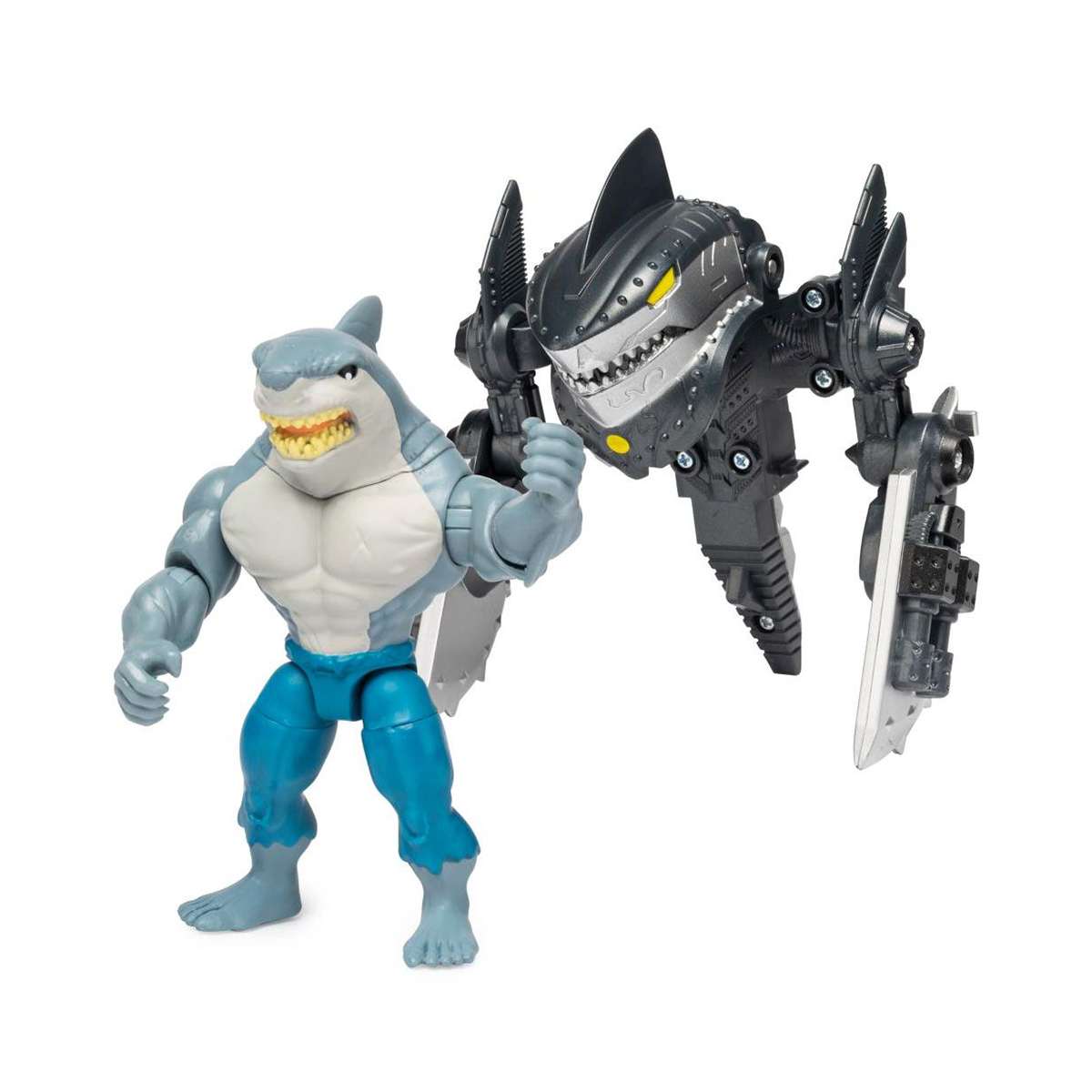 اکشن فیگور اسپین مستر مدل کینگ شارک طرح King Shark Mega Gear مجموعه 2 عددی