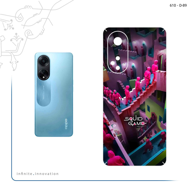 برچسب پوششی ماهوت مدل Squid Game مناسب برای گوشی موبایل اپو A98