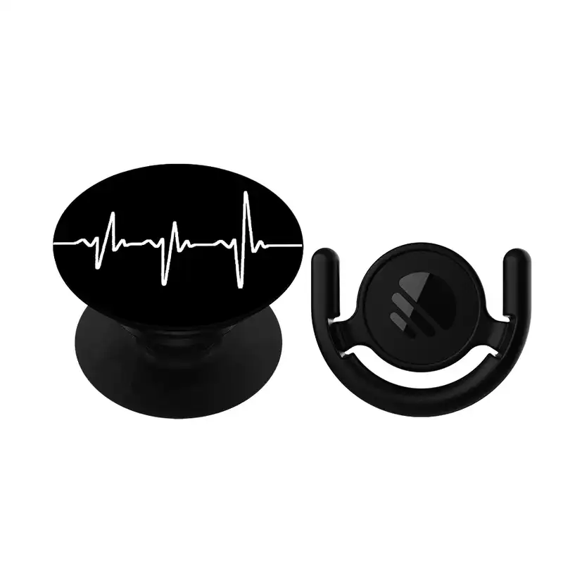 پایه نگهدارنده گوشی موبایل پاپ سوکت مگافون طرح ضربان قلب مدل 7358 به همراه پاپ کلیپ