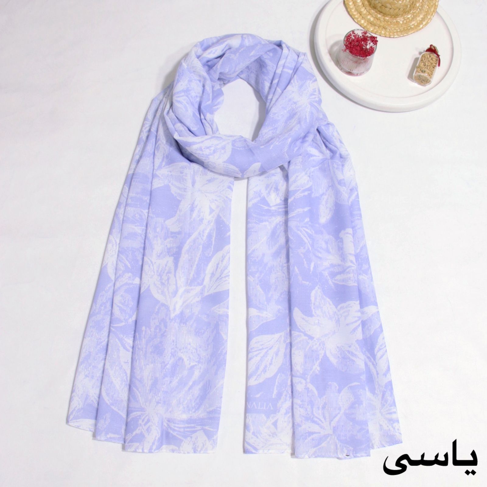 شال زنانه مدل نخی تابستانه پترن گل کد a-9010 -  - 14