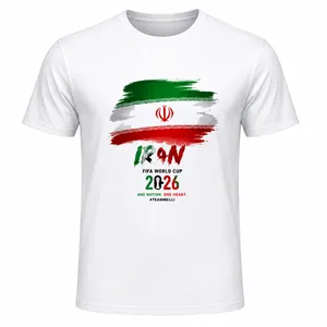 تی‌شرت آستین کوتاه یقه گرد مردانه مدل A22 طرح جام جهانی 2026 ایران