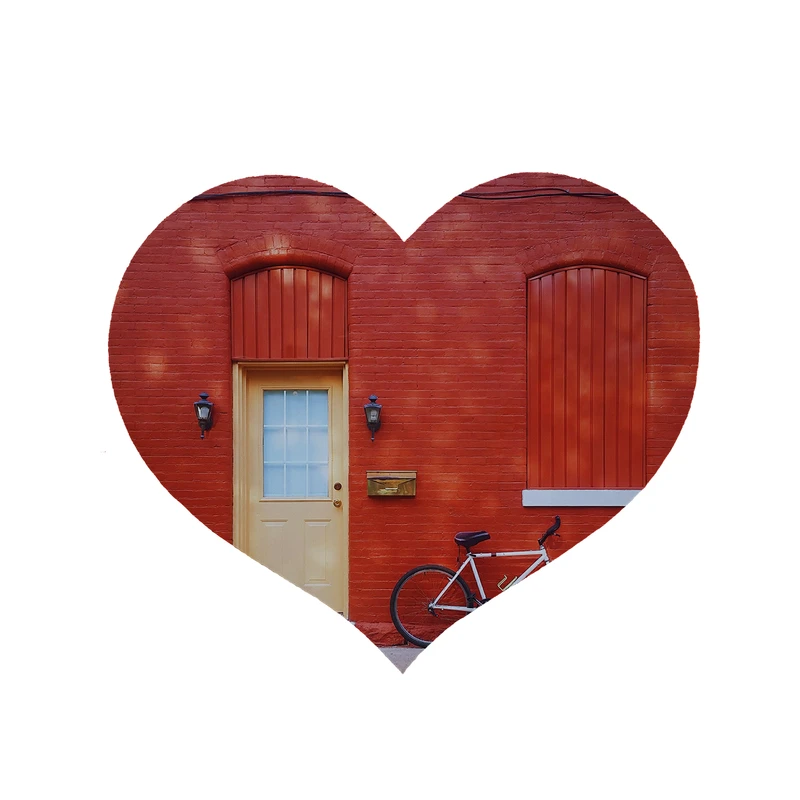 پادری مدل قلب طرح خانه کد 8536 سایز 90 × 90 سانتی متر