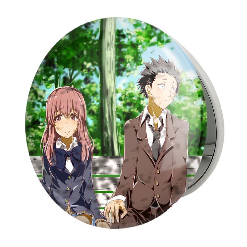 آینه جیبی خندالو طرح شوکو نیشیمیا و شویا ایشیدا انیمه سایلنت ویس A Silent Voice مدل تاشو کد 15807 