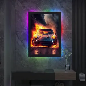 تابلو نوری گیم دکور طرح ماشین مدل RGB 202