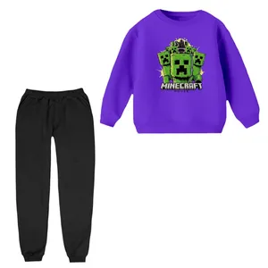 ست سویشرت و شلوار راحتی بچگانه مدل ماینکرفت کد 31 