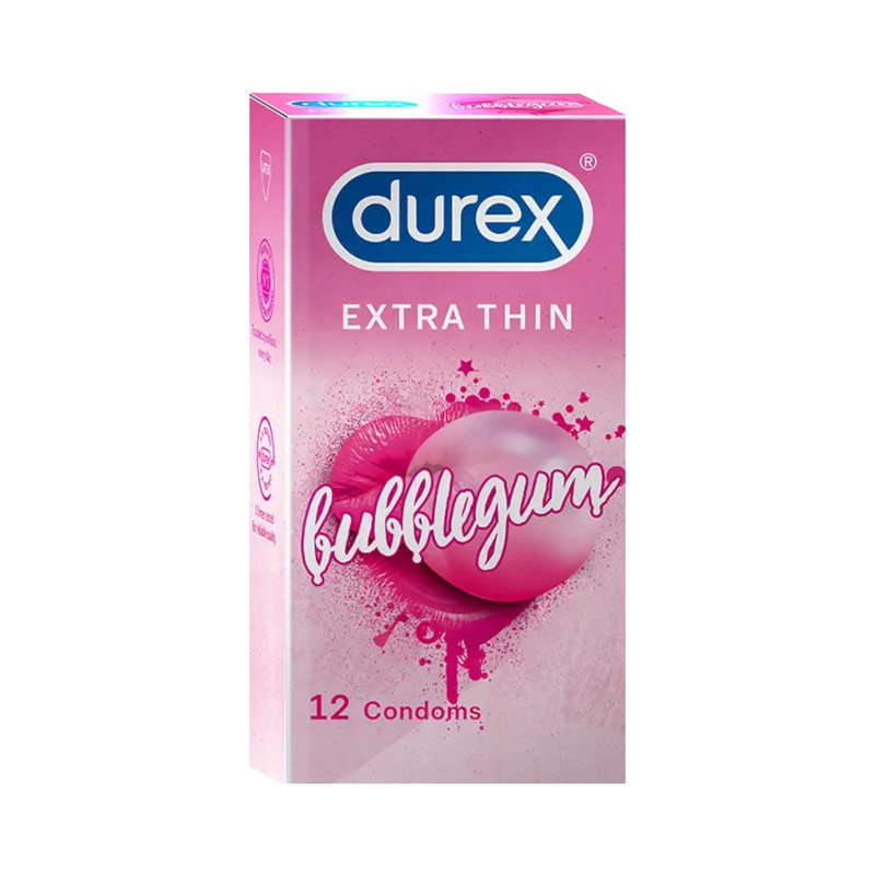 کاندوم دورکس مدل Extra Thin bubblegum بسته 12 عددی