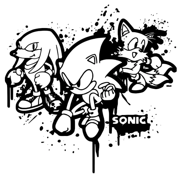 استیکر پارچه و لباس پاد آفرین طرح سونیک کد 3617