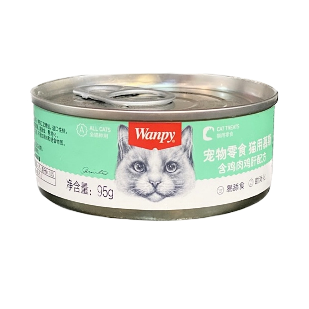 کنسرو گربه ونپی مدل طعم مرغ و جگر مرغ وزن 95 گرم