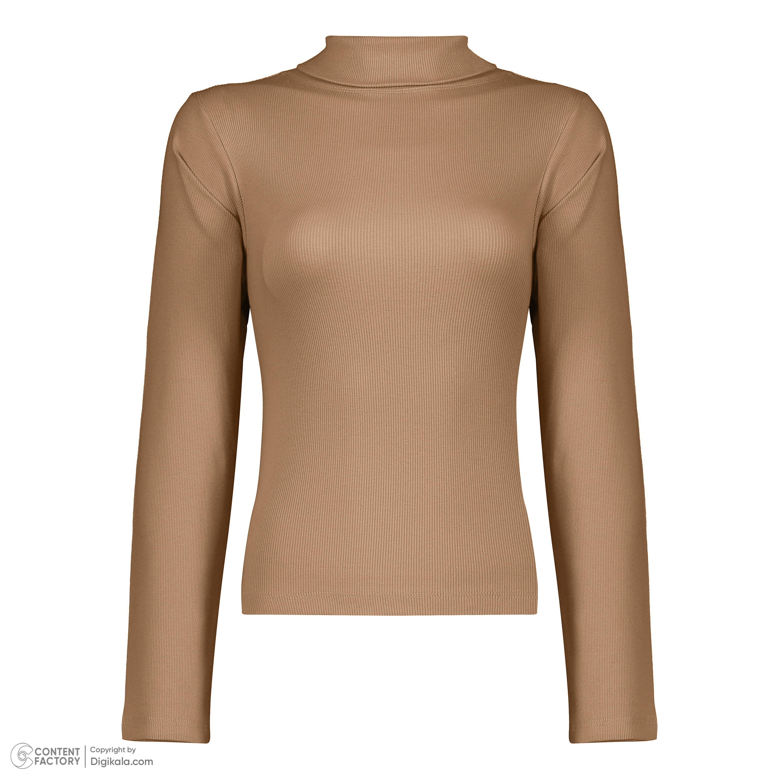 تی شرت آستین بلند زنانه ایزی دو مدل 218133 رنگ قهوه‌ای
