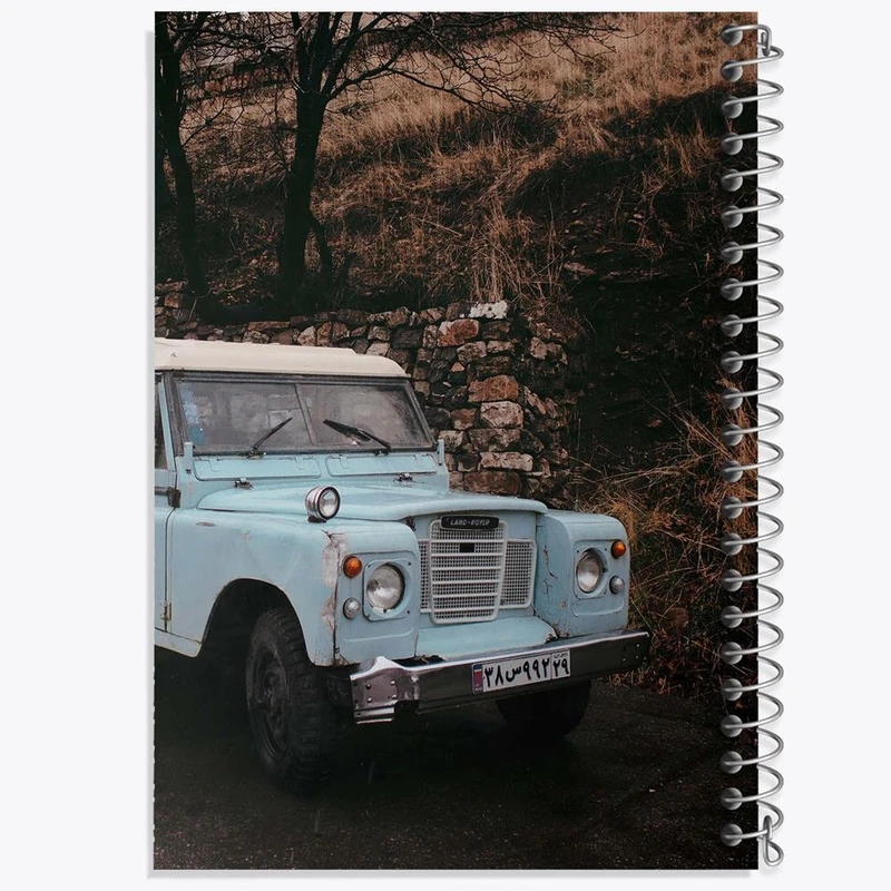 دفتر شطرنجی 50 برگ خندالو طرح ماشین کلاسیک کد 28758