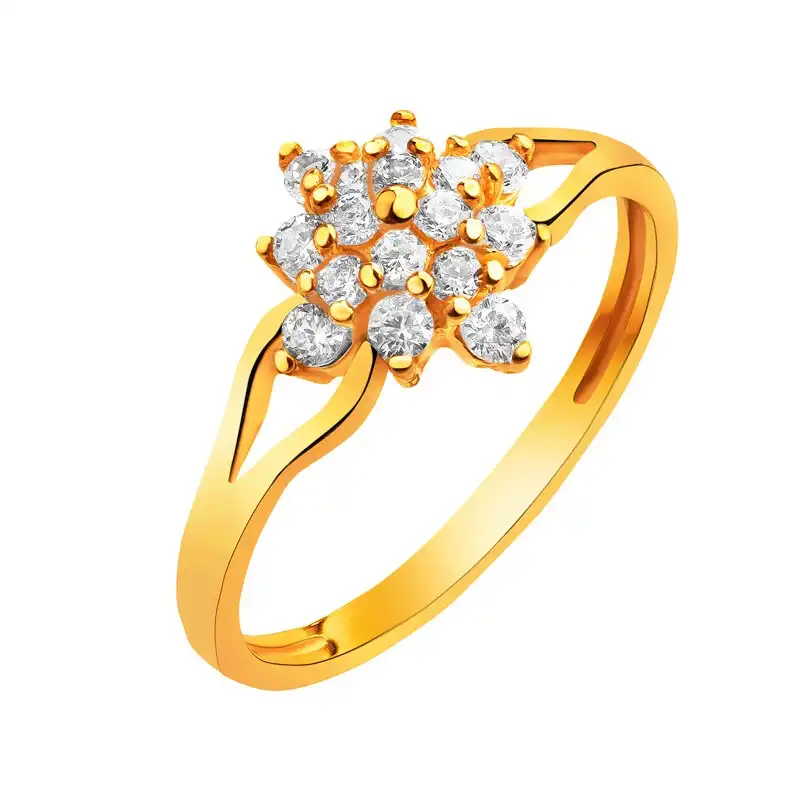 انگشتر طلا 18 عیار زنانه قیراط کد GH3492