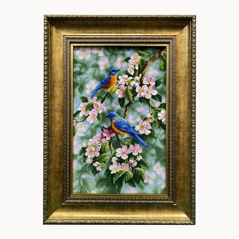 تابلو فرش دستباف طرح بلبل کد ۲۱۴۹۸۰۹۱