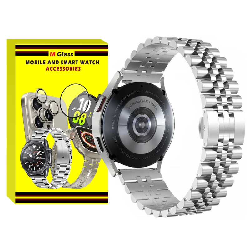 بند ام‌گلس مدل RLX MG مناسب برای ساعت هوشمند سامسونگ Galaxy Watch 7 40mm