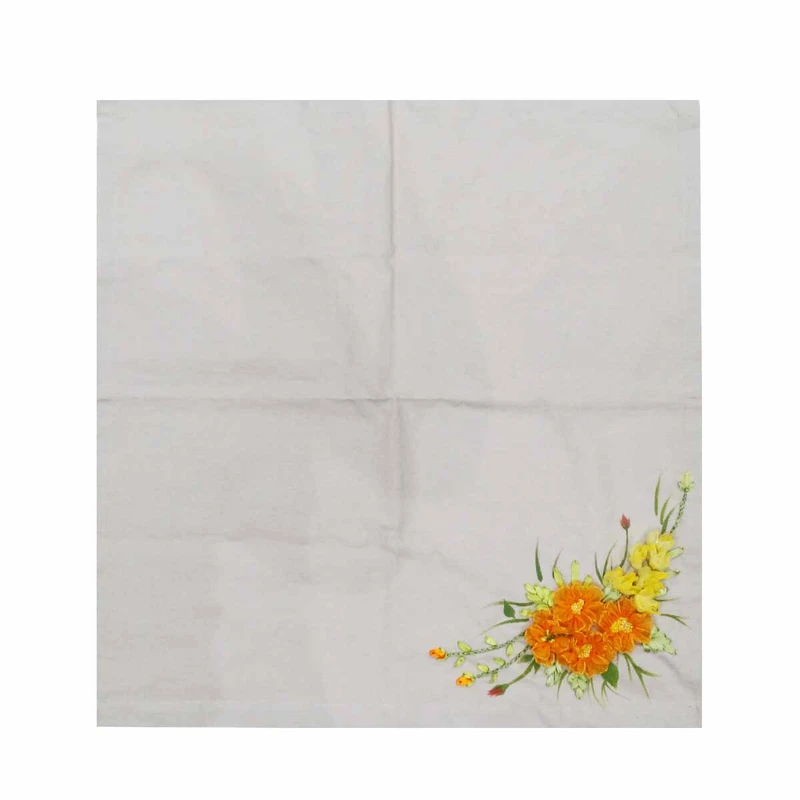 رومیزی مدل روبان دوزی کد 001 سایز 60x60 سانتی‌متر