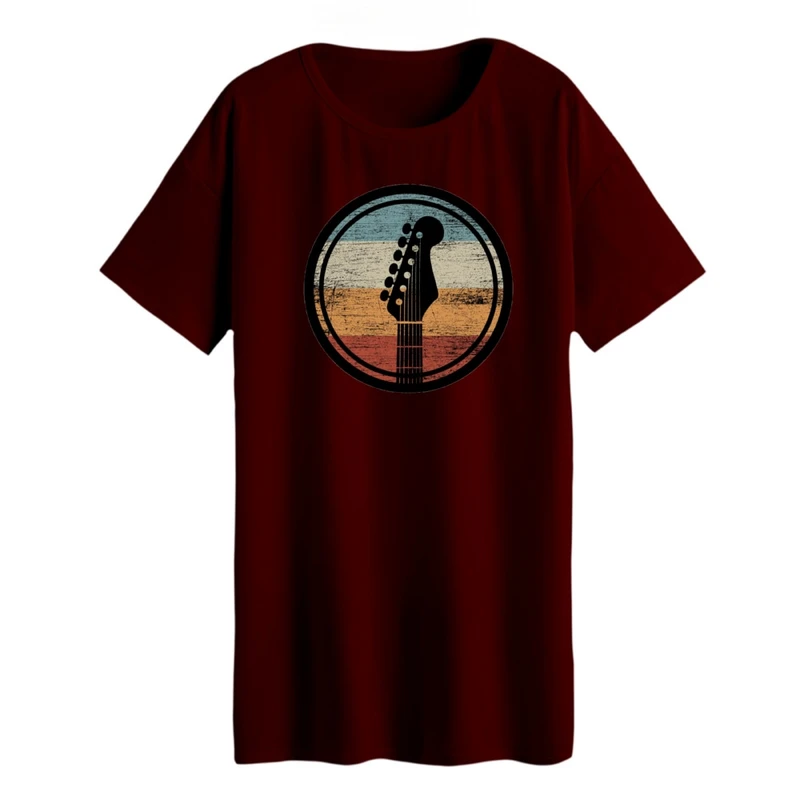 تی شرت لانگ زنانه مدل گیتار کد ۲