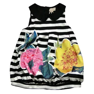 پیراهن دخترانه مدل Flower Stripe