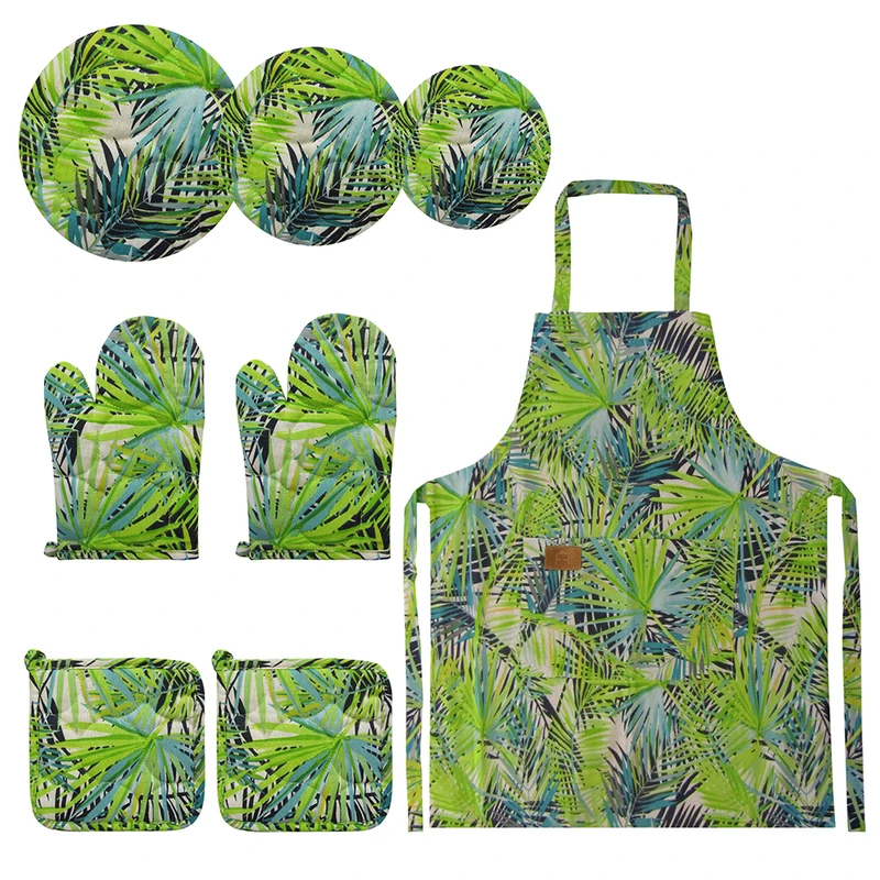  سرویس آشپزخانه 8 پارچه هوم اند لایف مدل جوهانا طرح برگ