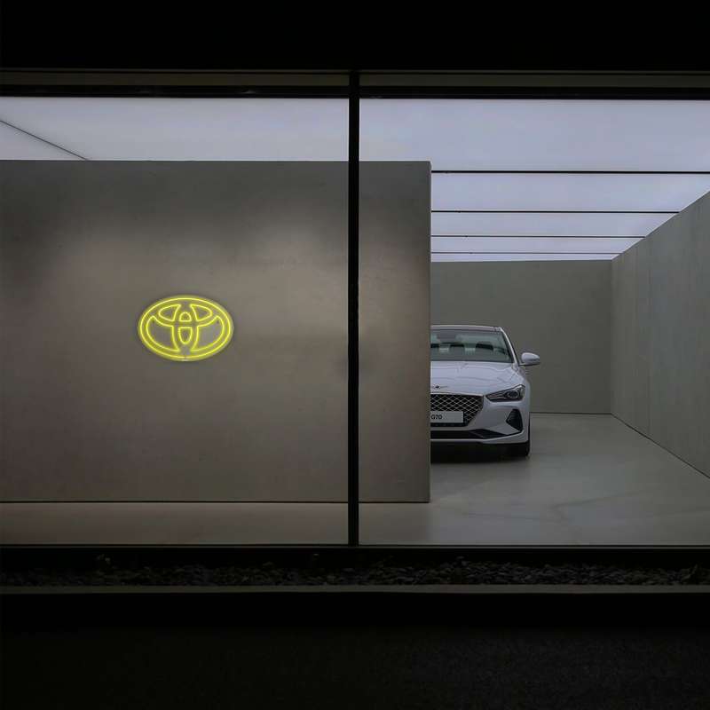 چراغ دیواری نئون دیزاین طرح Toyota-Logo-GL_YL