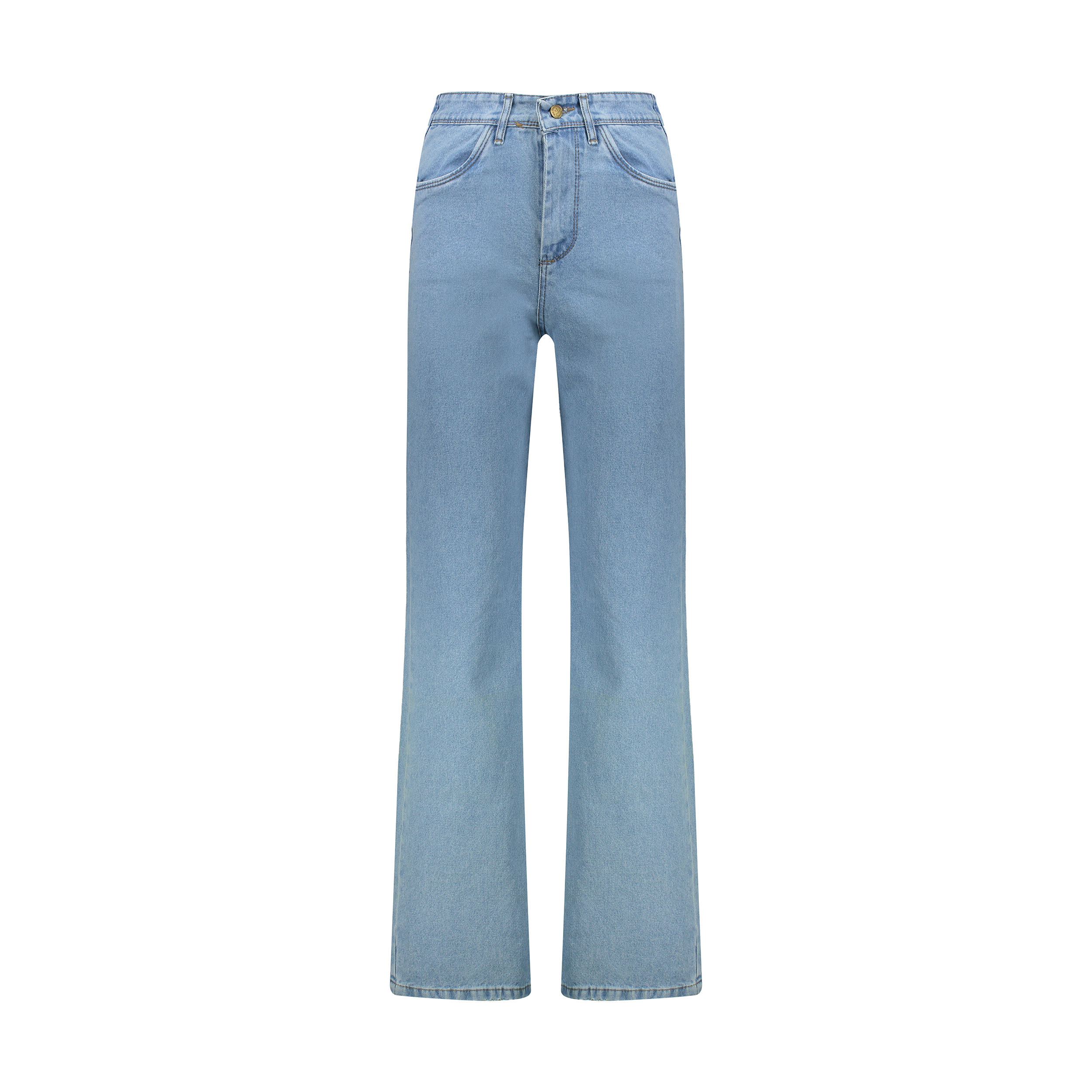 شلوار جین زنانه ویتالیت مدل بگ رنگ آبی آسمانی