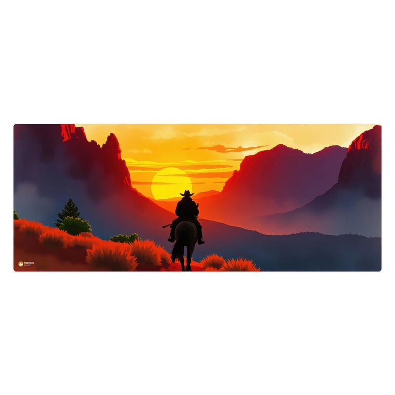 ماوس پد هومرو مدل HX586 طرح Red Dead سایز 40x100 سانتی‌متر