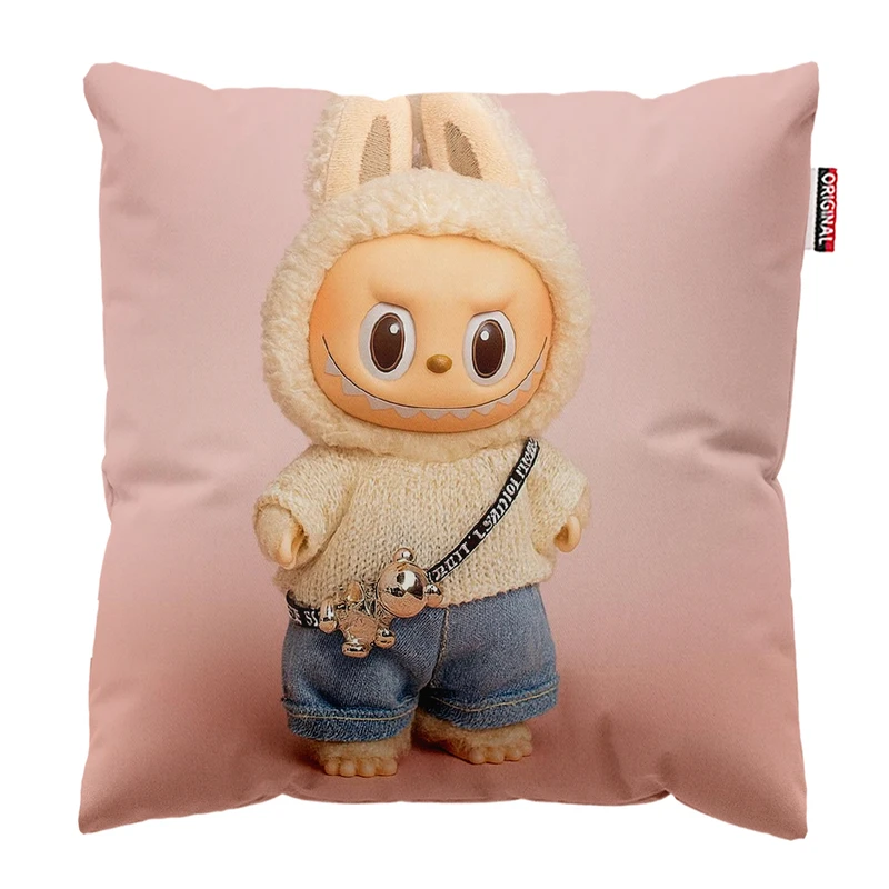 کوسن پاد آفرین مدل عروسک لبوبو کد PK401668 سایز 40*40 سانتی متر