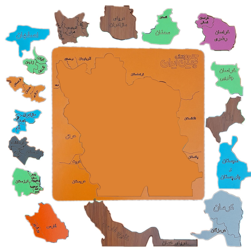 پازل 16 تکه مدل نقشه ایران