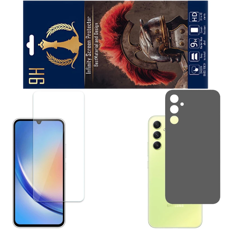 محافظ صفحه نمایش اینفینیتی مدل PRO مناسب برای گوشی موبایل سامسونگ GALAXY A34 به همراه برچسب پوششی