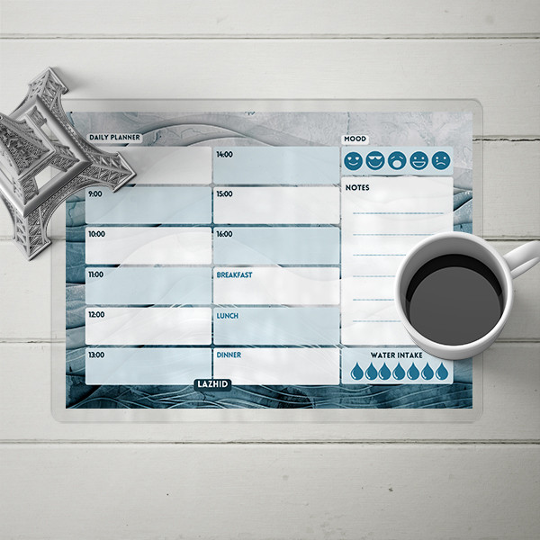 تخته وایت برد لاژید مدل پلنر برنامه ریزی کد PL07 سایز 20*30 سانتی متر مجموعه 2 عددی