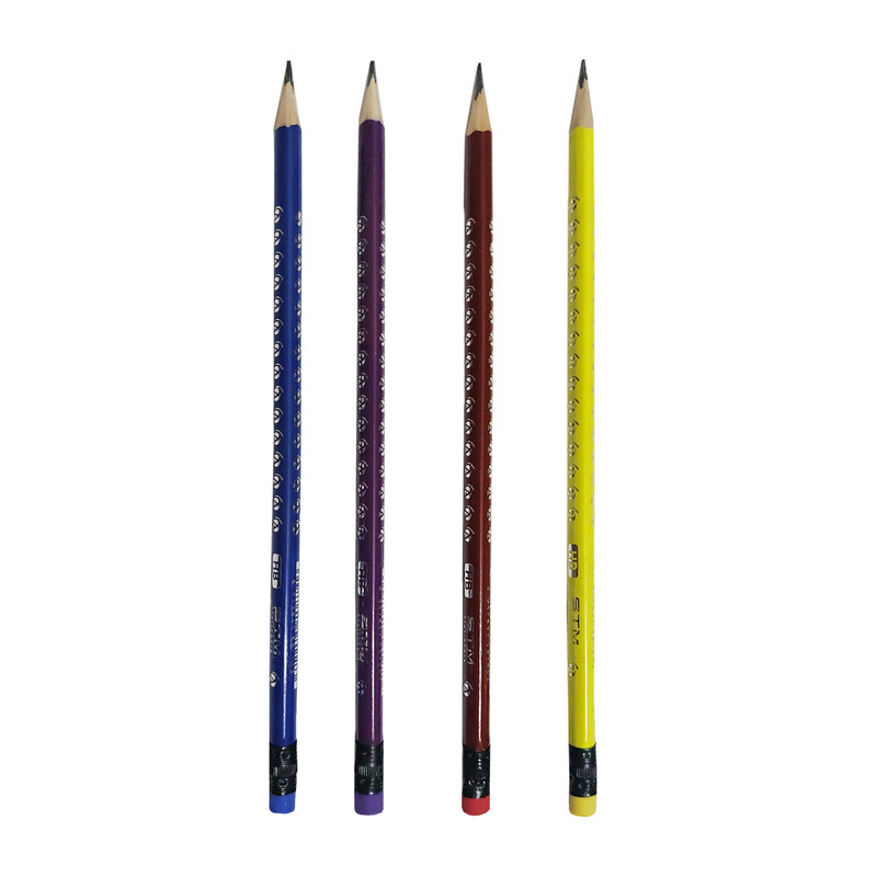 مداد مشکی اس تی ام با درجه سختی HB کد 170142 بسته چهار عددی