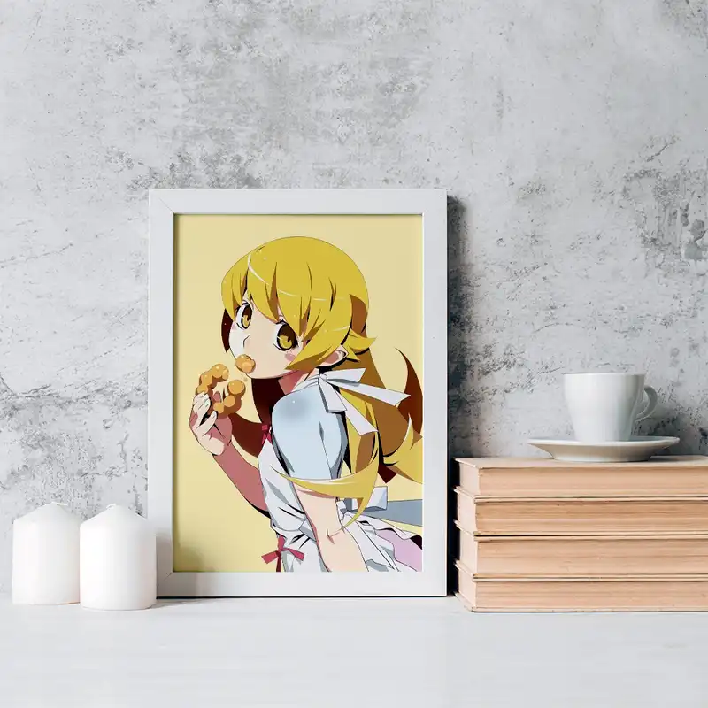 تابلو خندالو مدل شینوبو اوشینو انیمه مونوگاتاری کد 16215