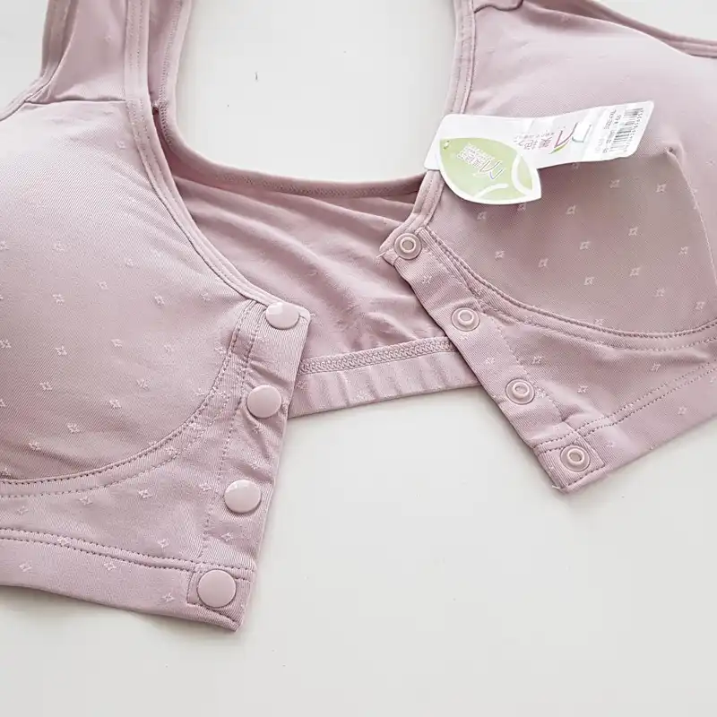 سوتین شیردهی ماییلدا مدل پددار بدون فنر دکمه ای کد 4476 رنگ کالباسی