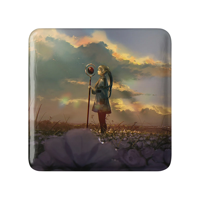 مگنت خندالو طرح انیمه فریرن (Frieren) مدل مربعی کد 33943