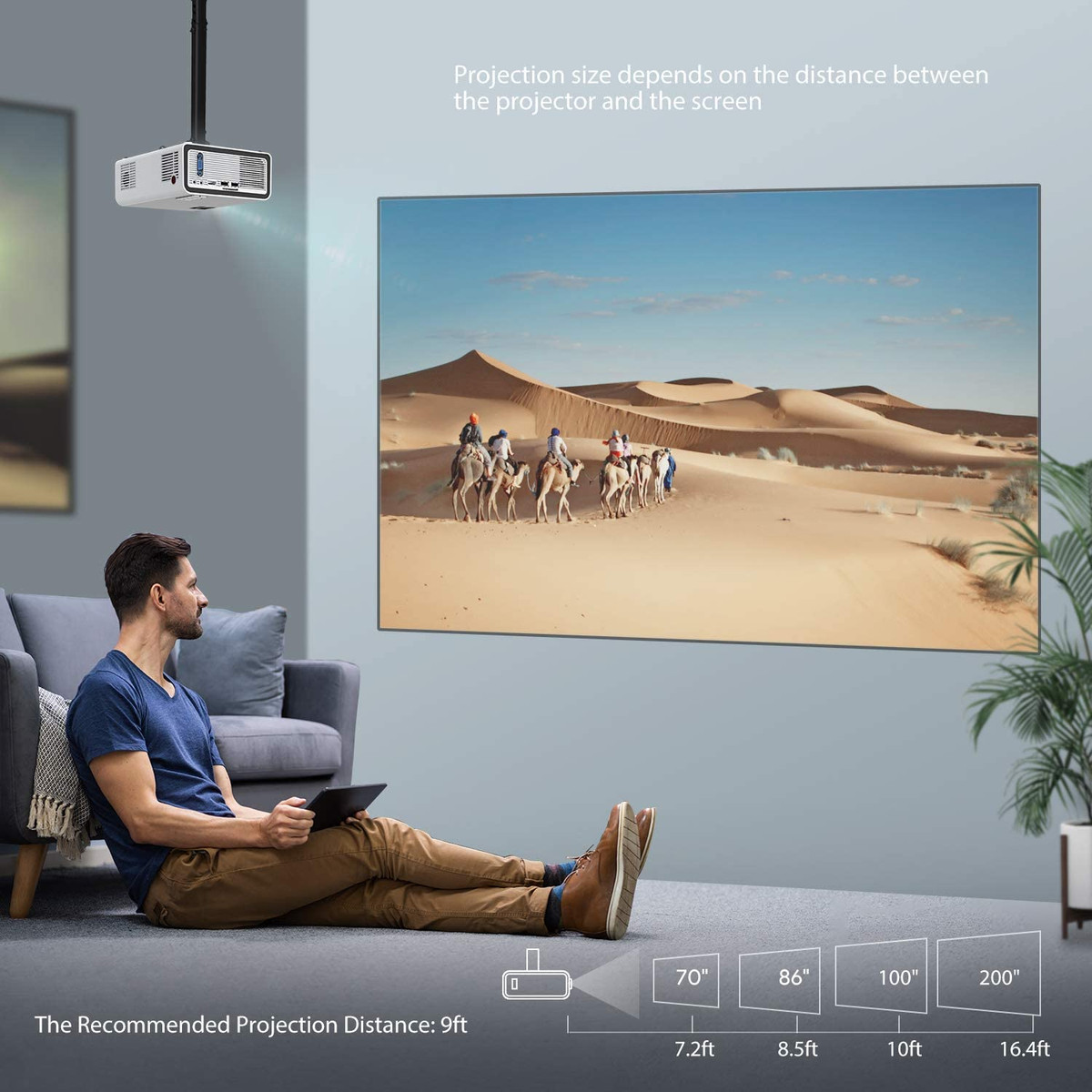 مینی ویدئو پروژکتور یابر مدل V3